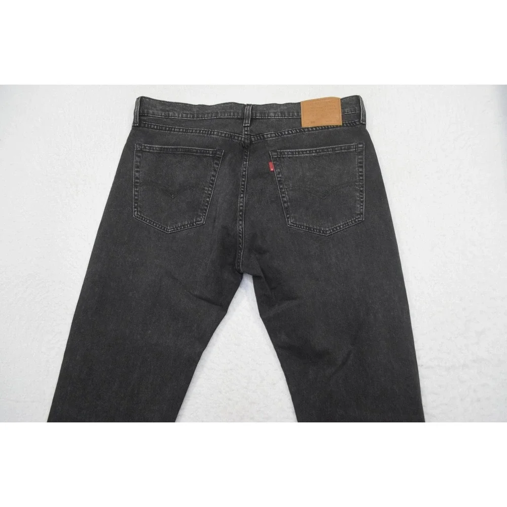 Levi's 505 Regular Fit Straight Leg Stretch Black Denim Jeans Mens Size 36 x 31*